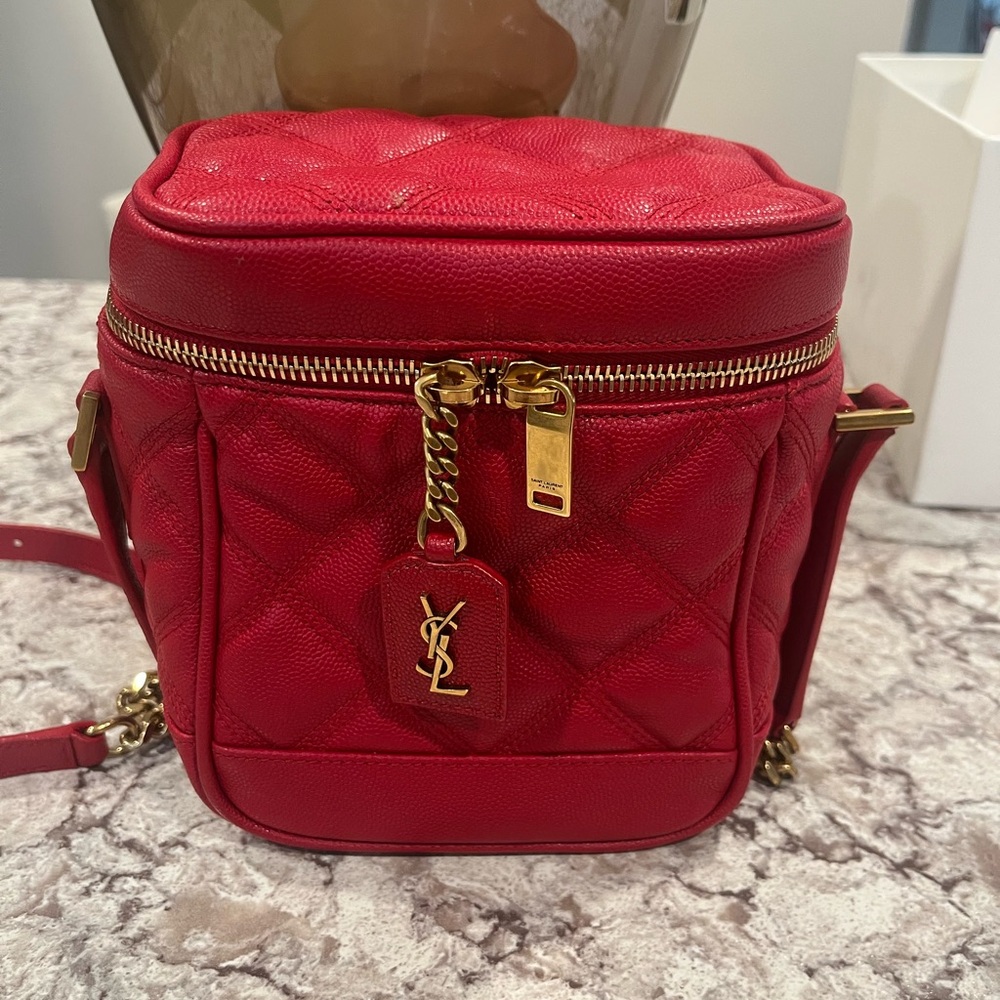 Yves Saint Laurent Red Quilted Crossbody Bag